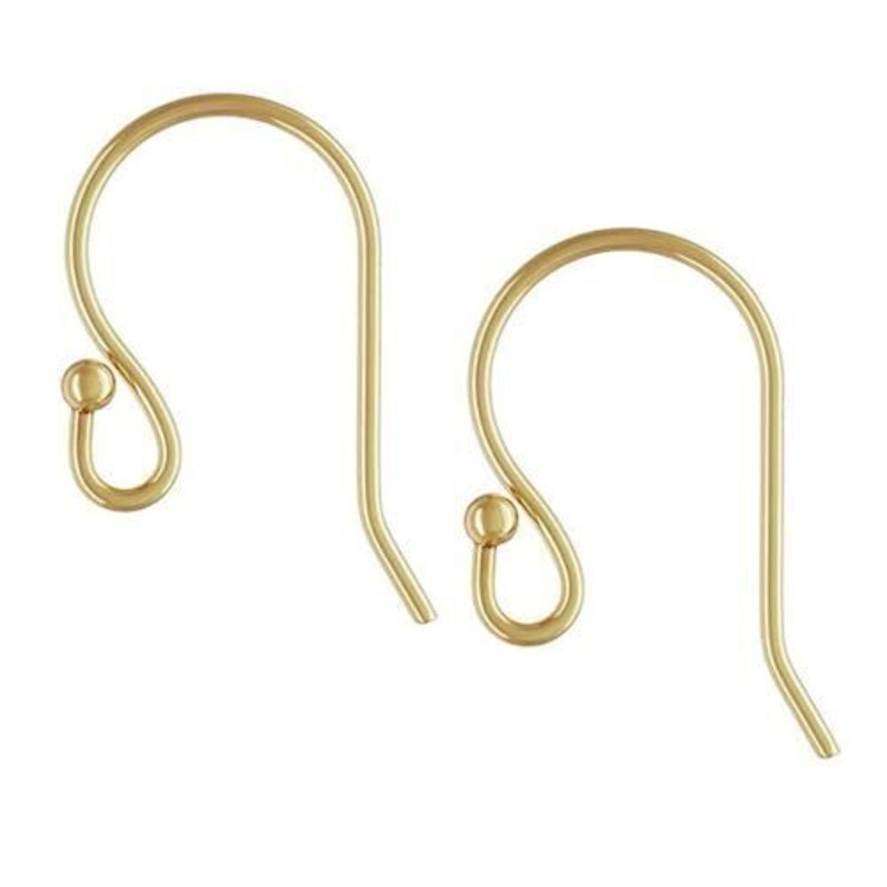 6999 100pcs Hypoallergenic Strong Ball End Fish Earring Hooks 22mm Dangle